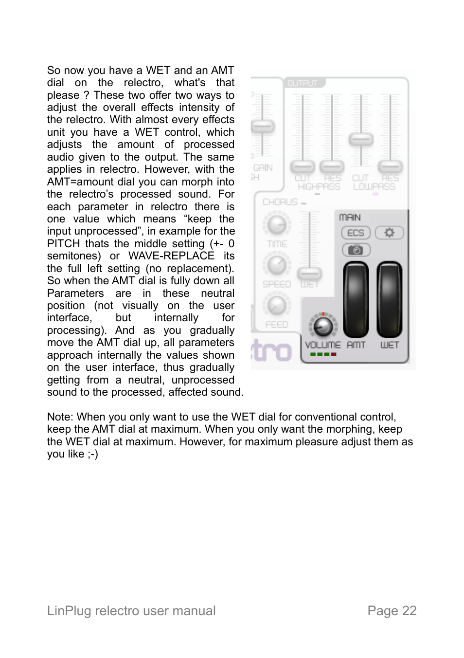 LinPlug relectro User Manual | Page 22 / 32