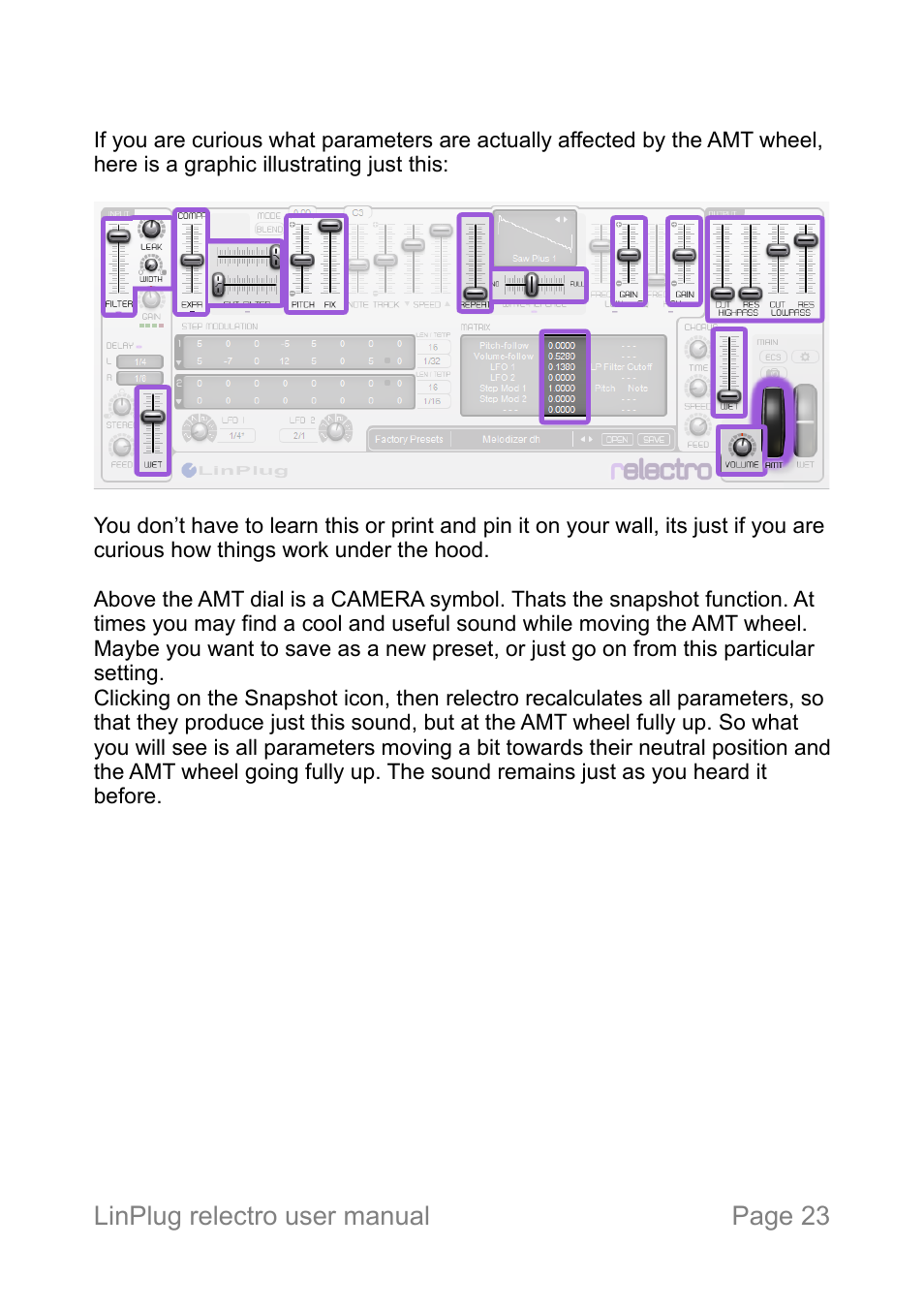 LinPlug relectro User Manual | Page 23 / 32