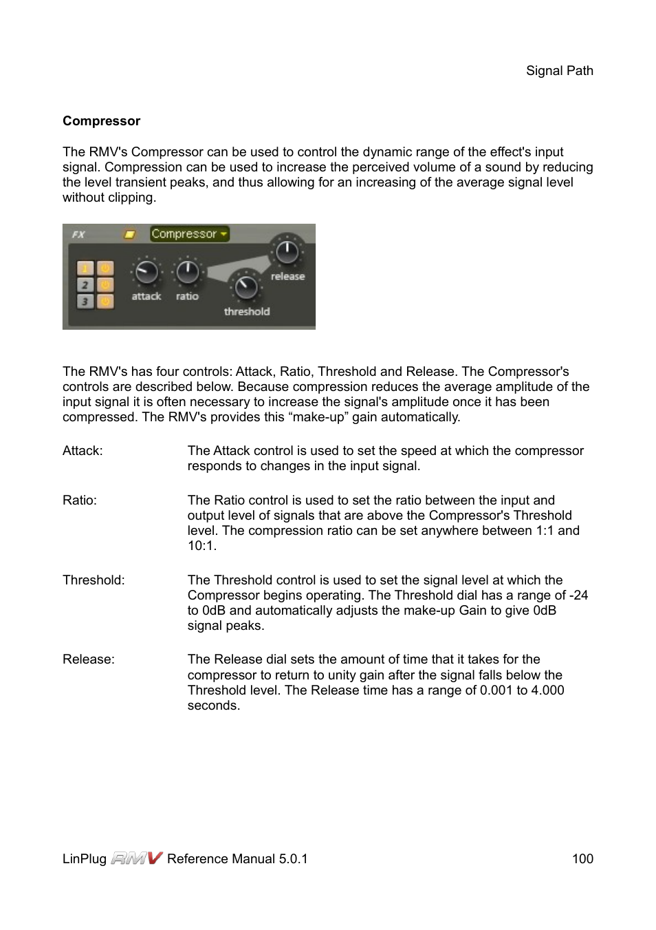 Compressor | LinPlug RMV User Manual | Page 100 / 154