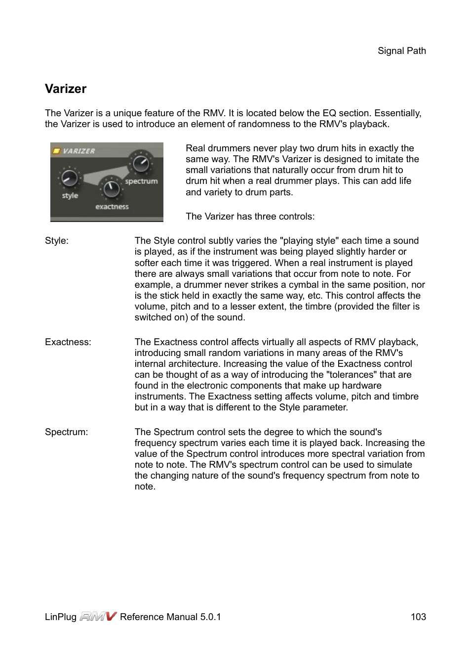 Varizer | LinPlug RMV User Manual | Page 103 / 154