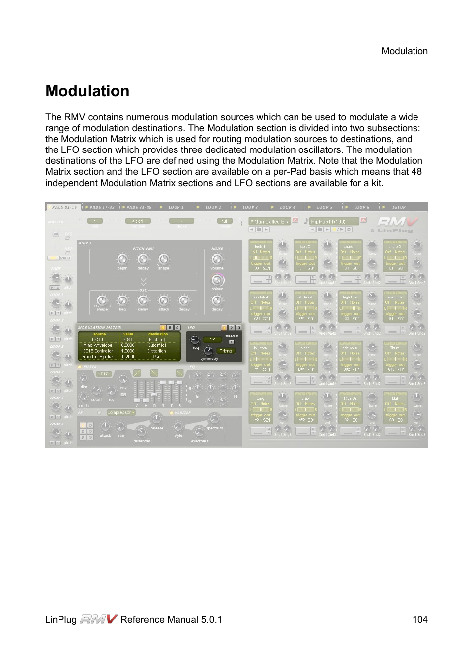 Modulation | LinPlug RMV User Manual | Page 104 / 154