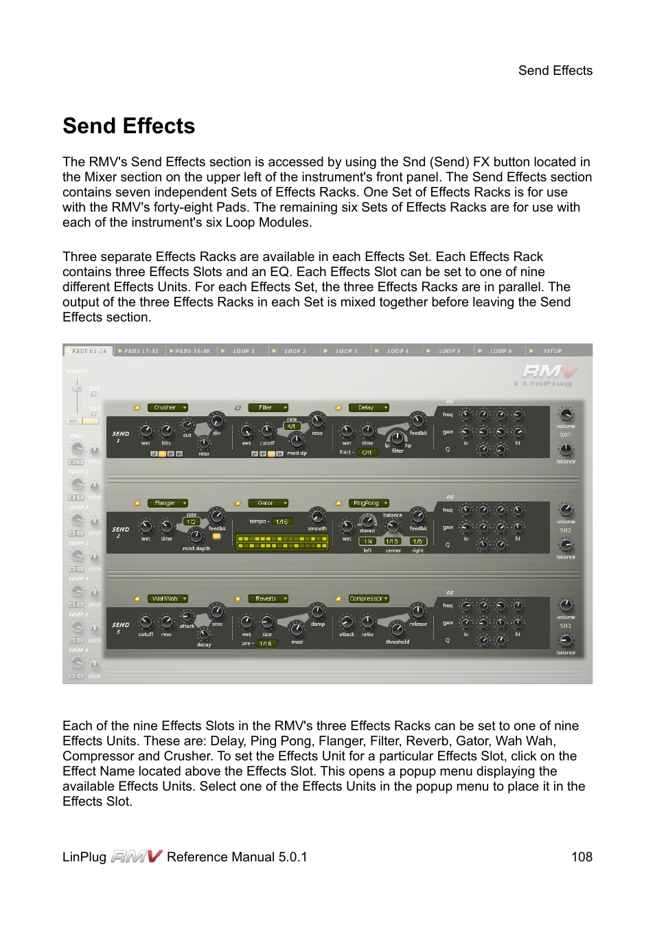 Send effects | LinPlug RMV User Manual | Page 108 / 154