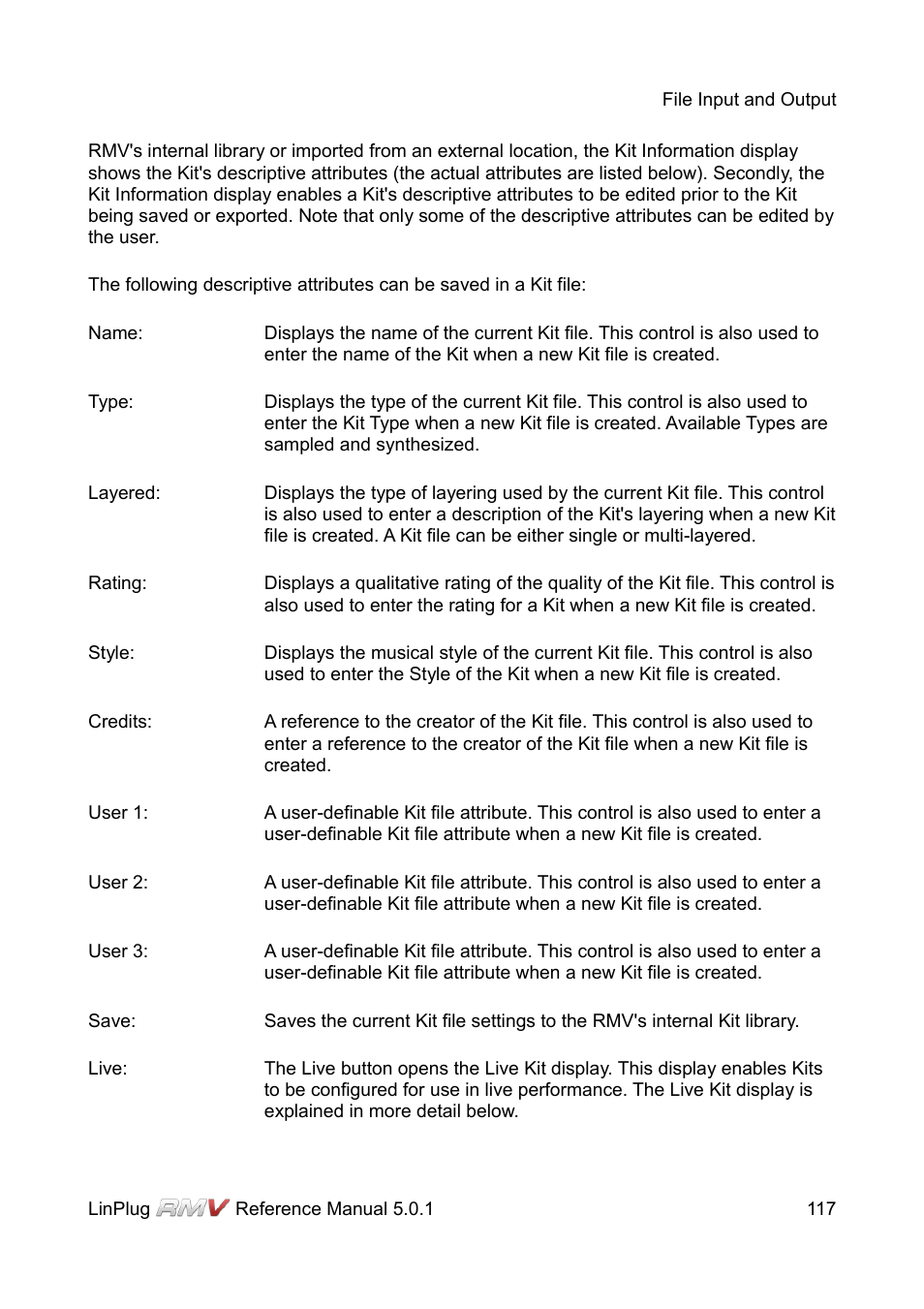 LinPlug RMV User Manual | Page 117 / 154
