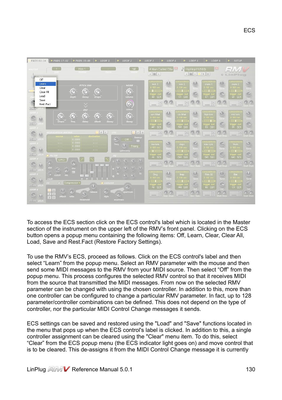 LinPlug RMV User Manual | Page 130 / 154