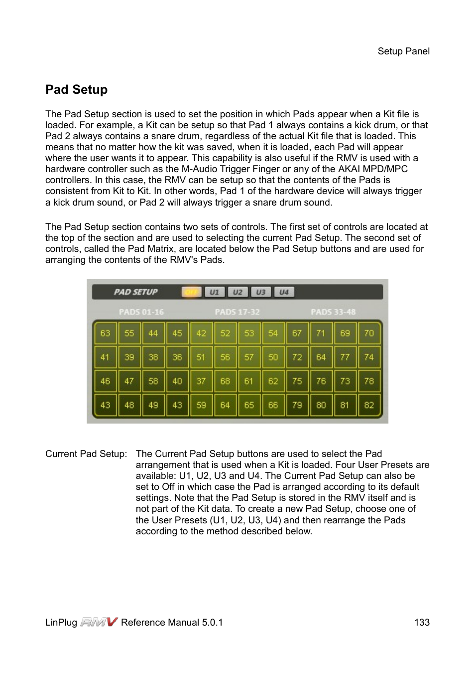 Pad setup | LinPlug RMV User Manual | Page 133 / 154