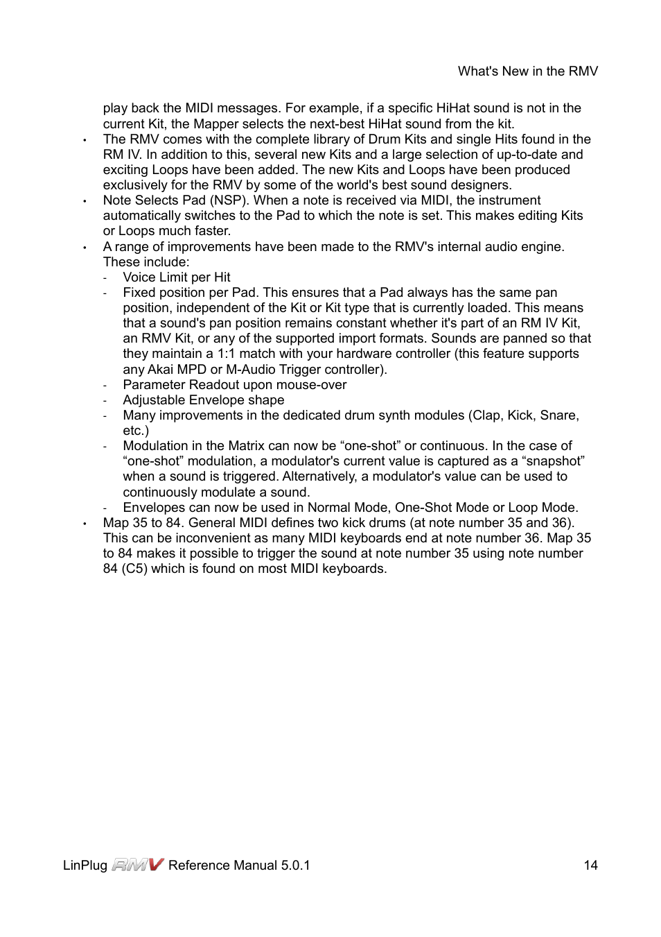 LinPlug RMV User Manual | Page 14 / 154
