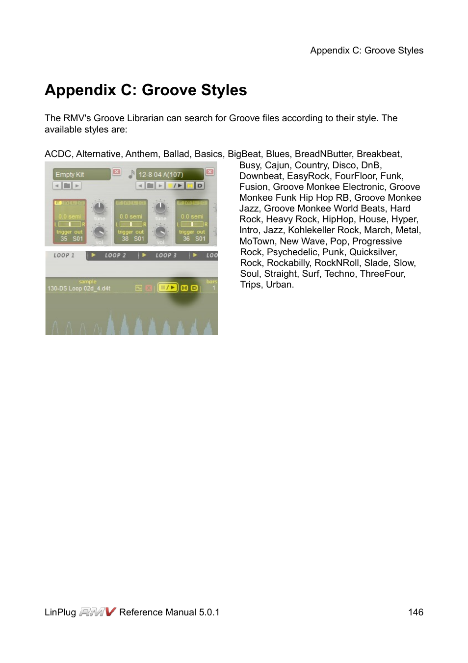 Appendix c: groove styles | LinPlug RMV User Manual | Page 146 / 154