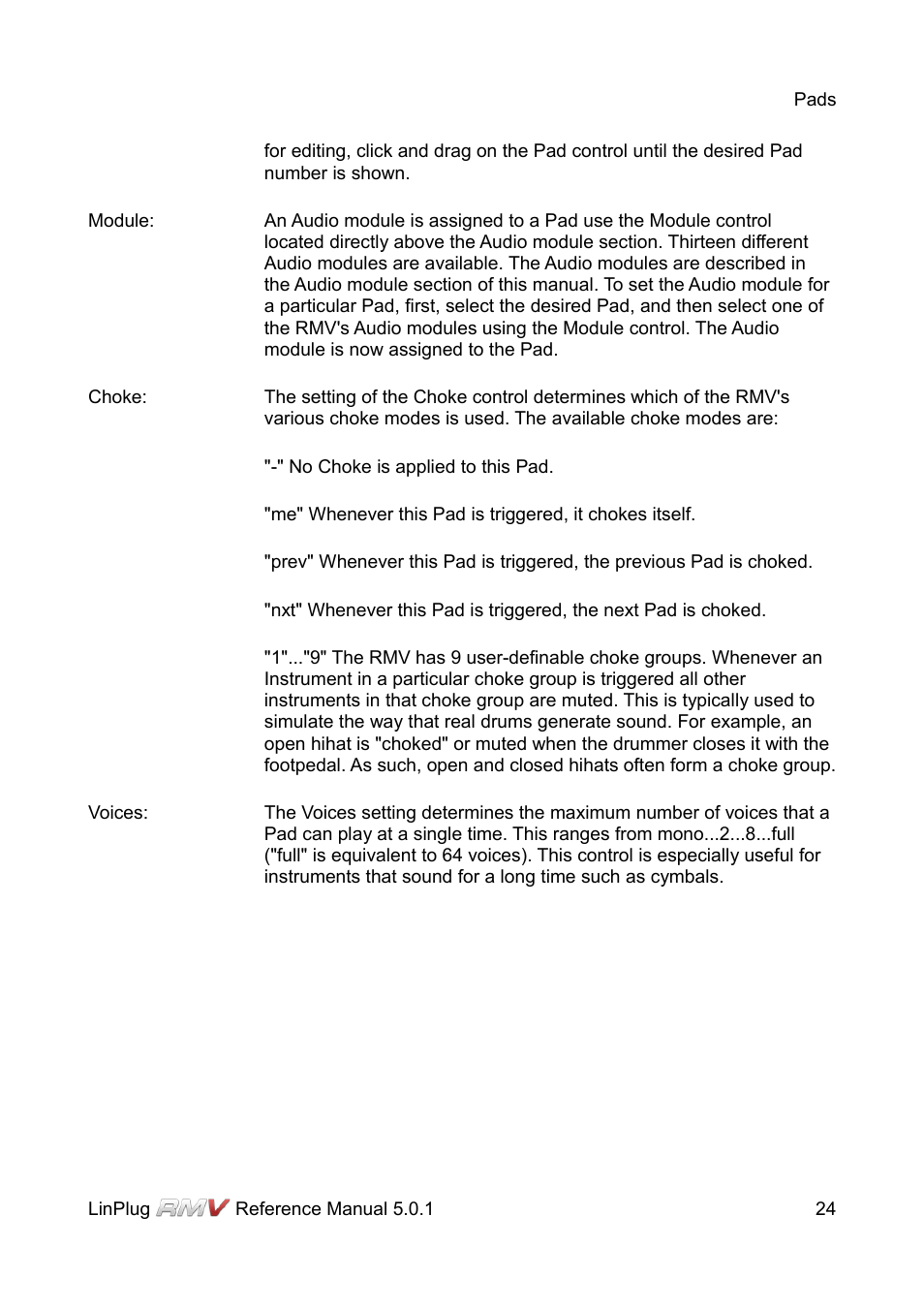 LinPlug RMV User Manual | Page 24 / 154