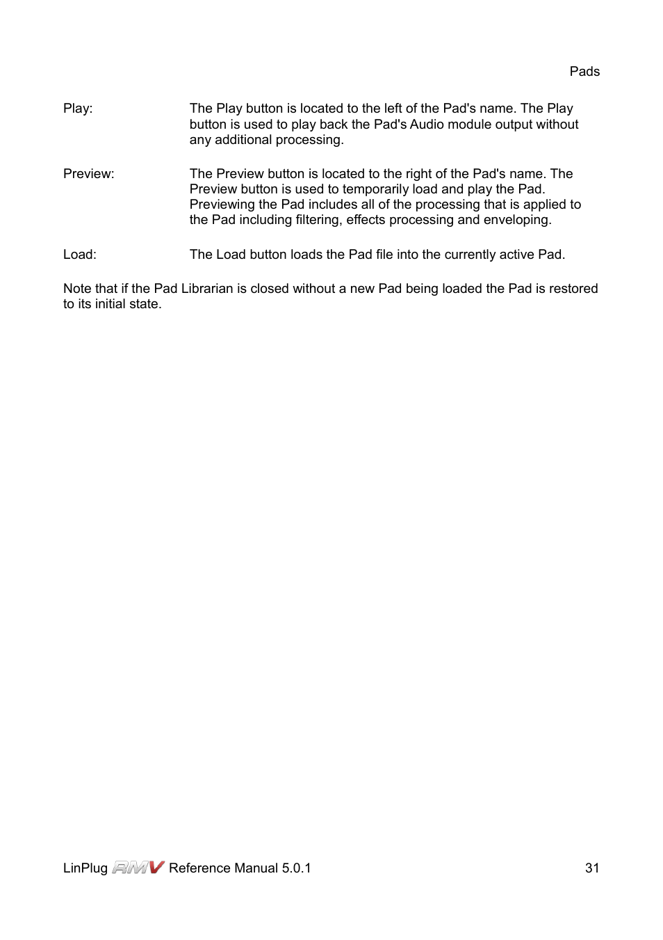 LinPlug RMV User Manual | Page 31 / 154
