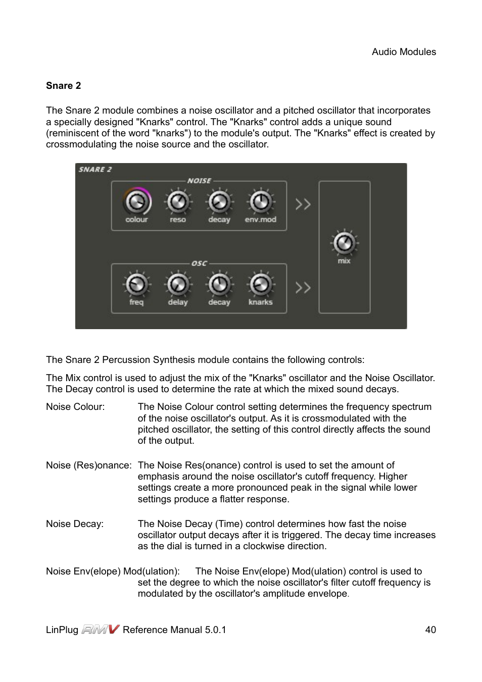 Snare 2 | LinPlug RMV User Manual | Page 40 / 154