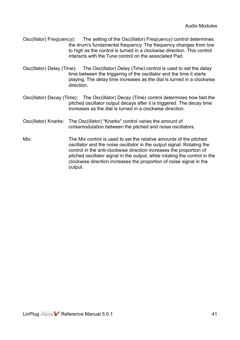 LinPlug RMV User Manual | Page 41 / 154