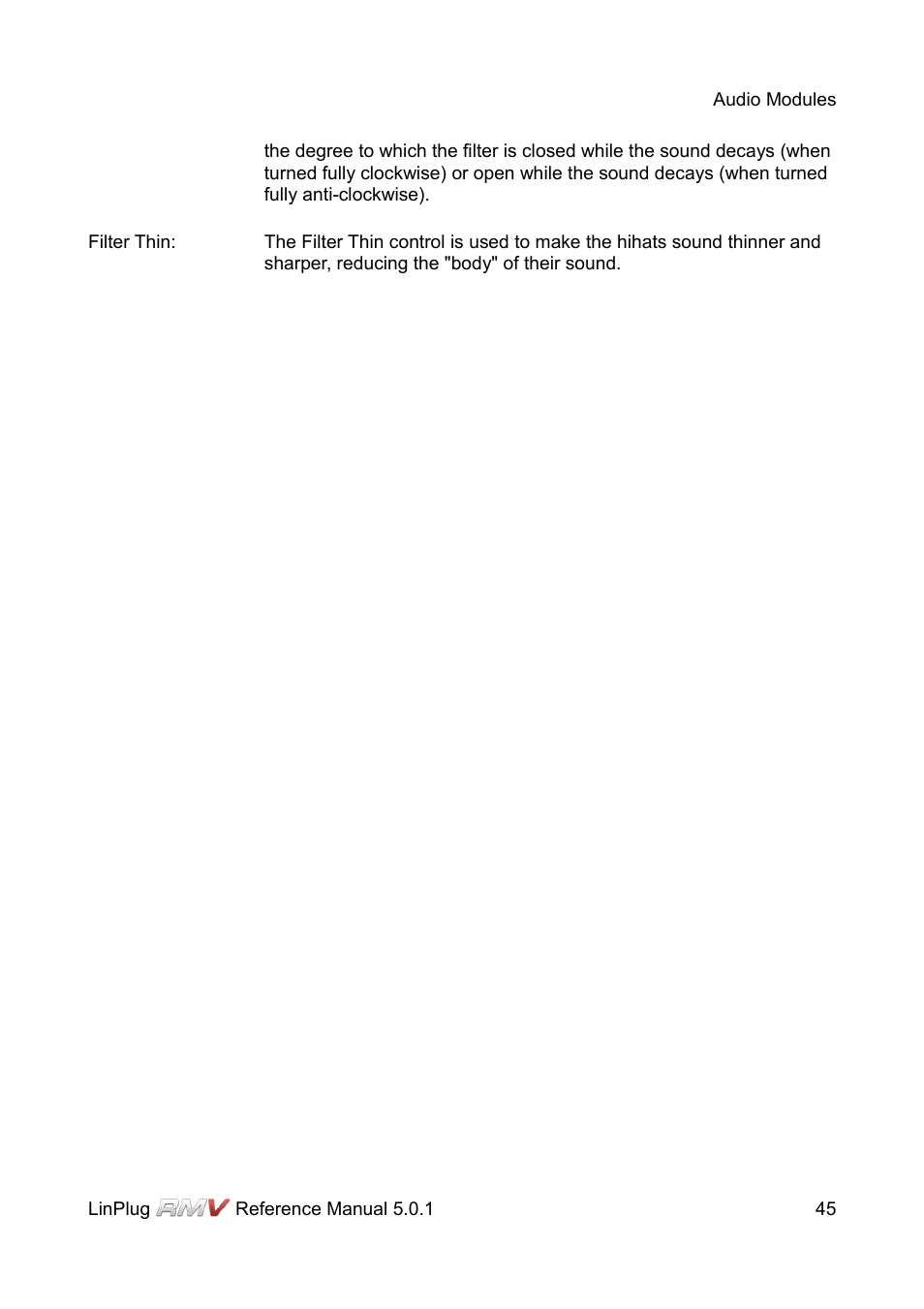 LinPlug RMV User Manual | Page 45 / 154