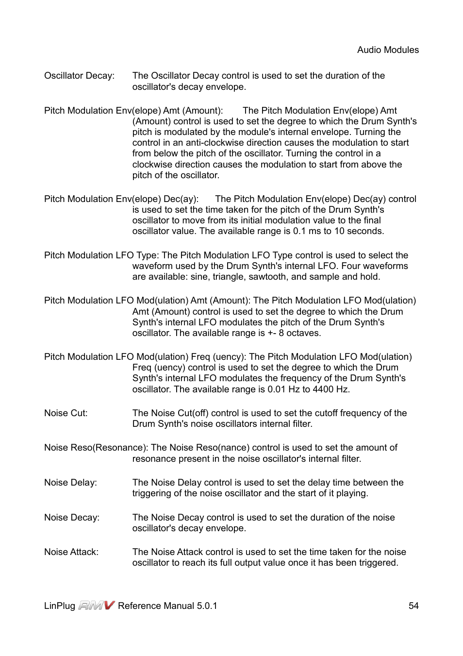 LinPlug RMV User Manual | Page 54 / 154