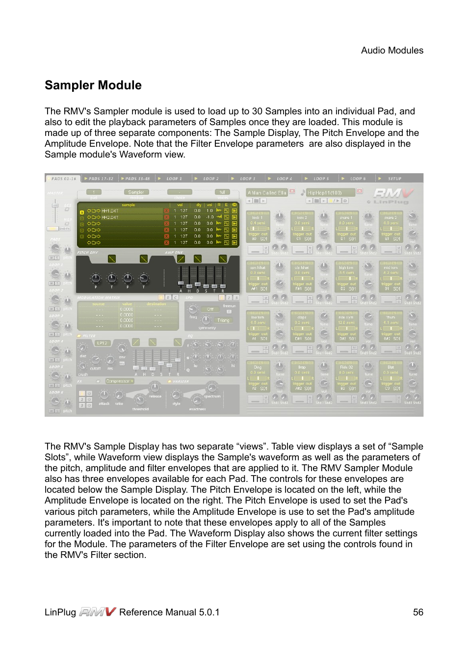 Sampler module | LinPlug RMV User Manual | Page 56 / 154