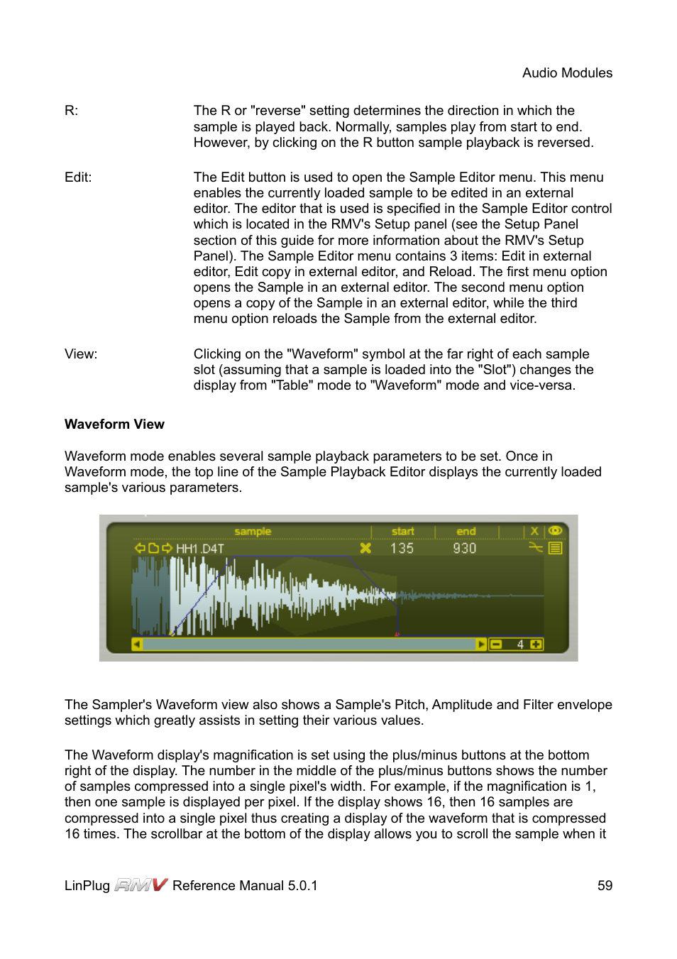 Waveform view | LinPlug RMV User Manual | Page 59 / 154
