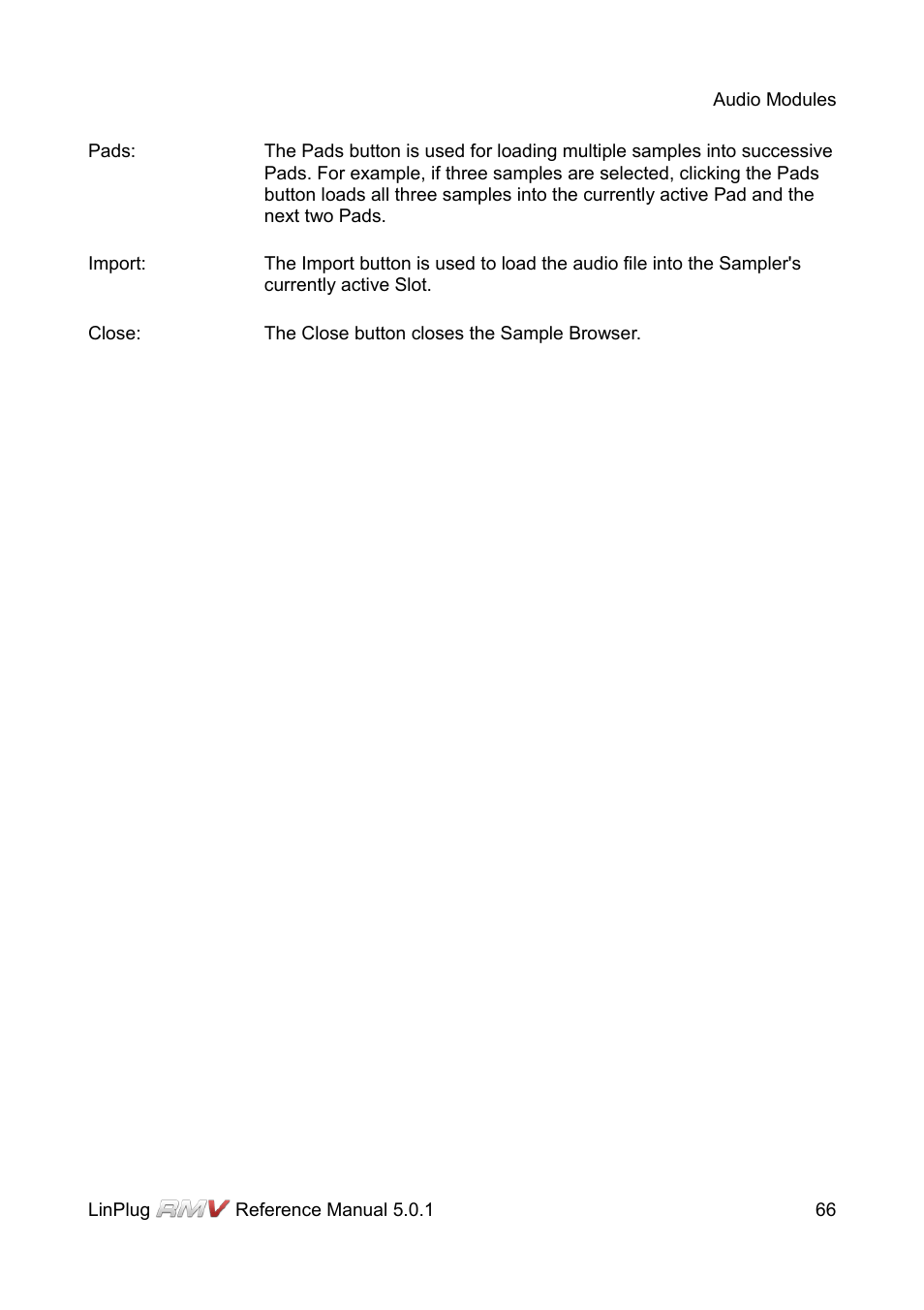 LinPlug RMV User Manual | Page 66 / 154