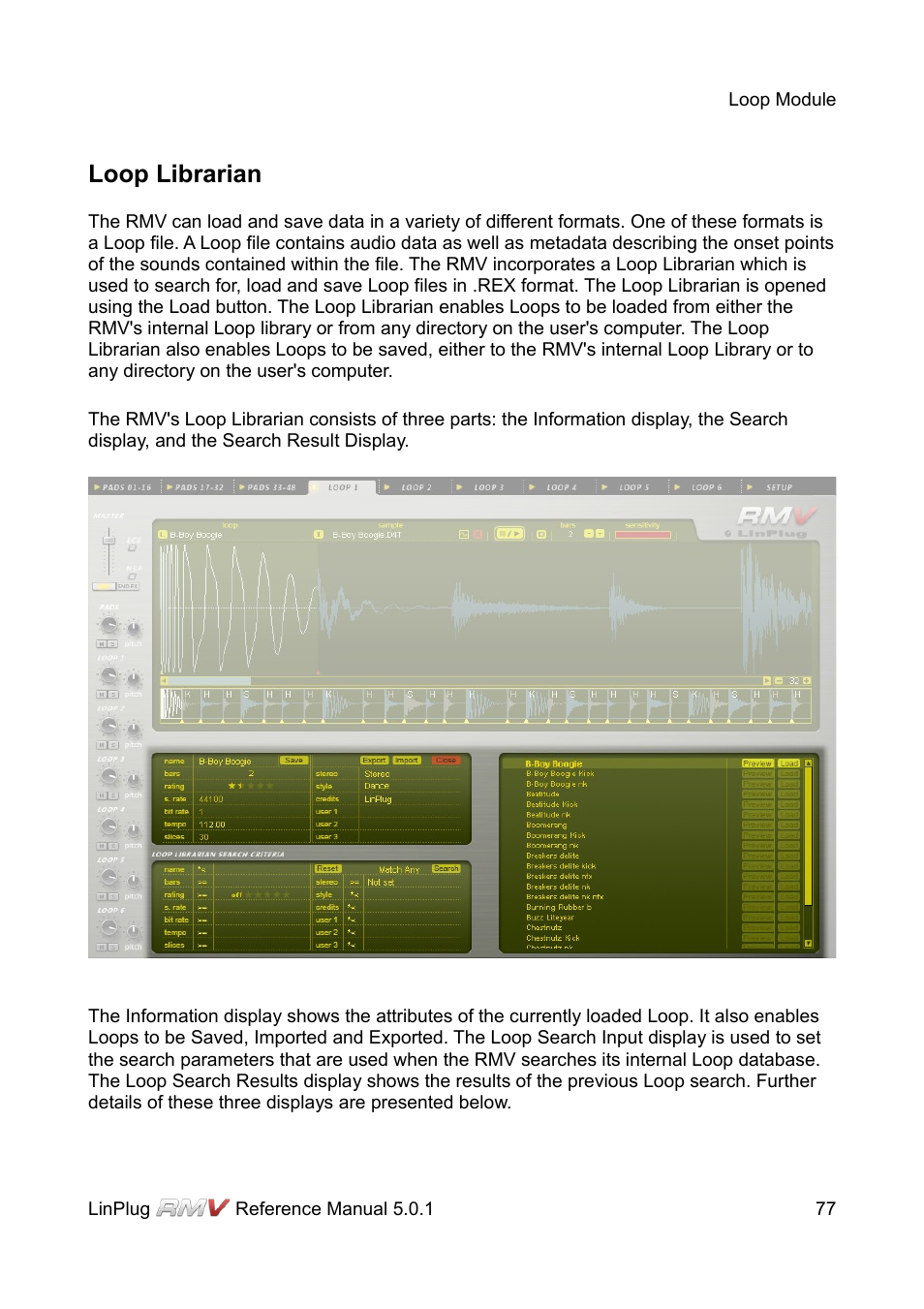 Loop librarian | LinPlug RMV User Manual | Page 77 / 154