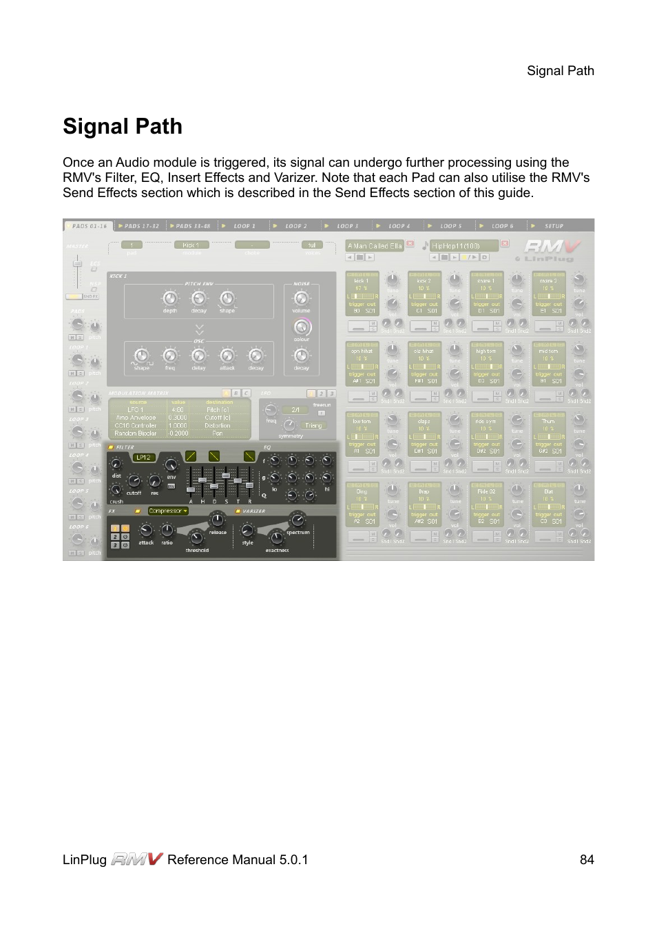 Signal path | LinPlug RMV User Manual | Page 84 / 154
