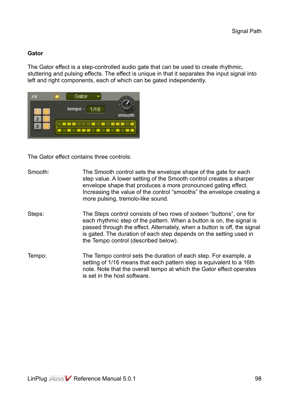 Gator | LinPlug RMV User Manual | Page 98 / 154