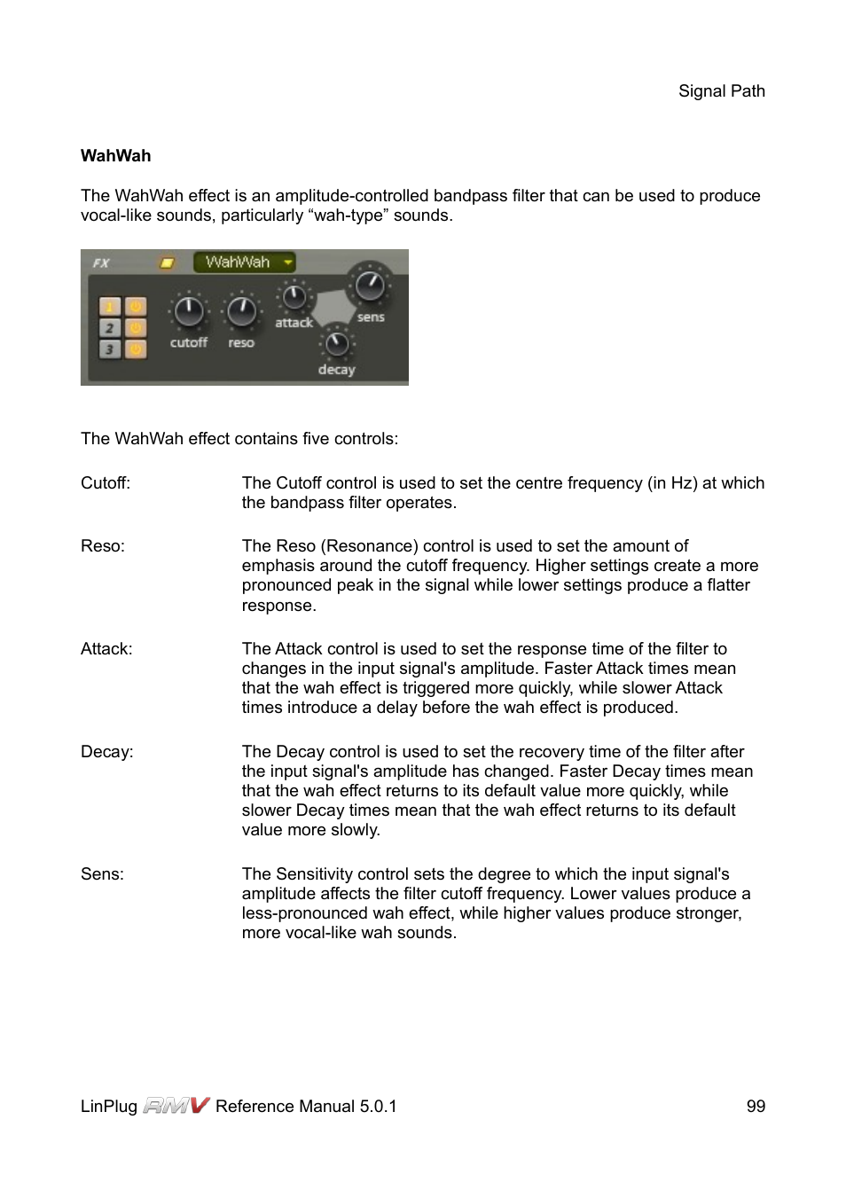 Wahwah | LinPlug RMV User Manual | Page 99 / 154