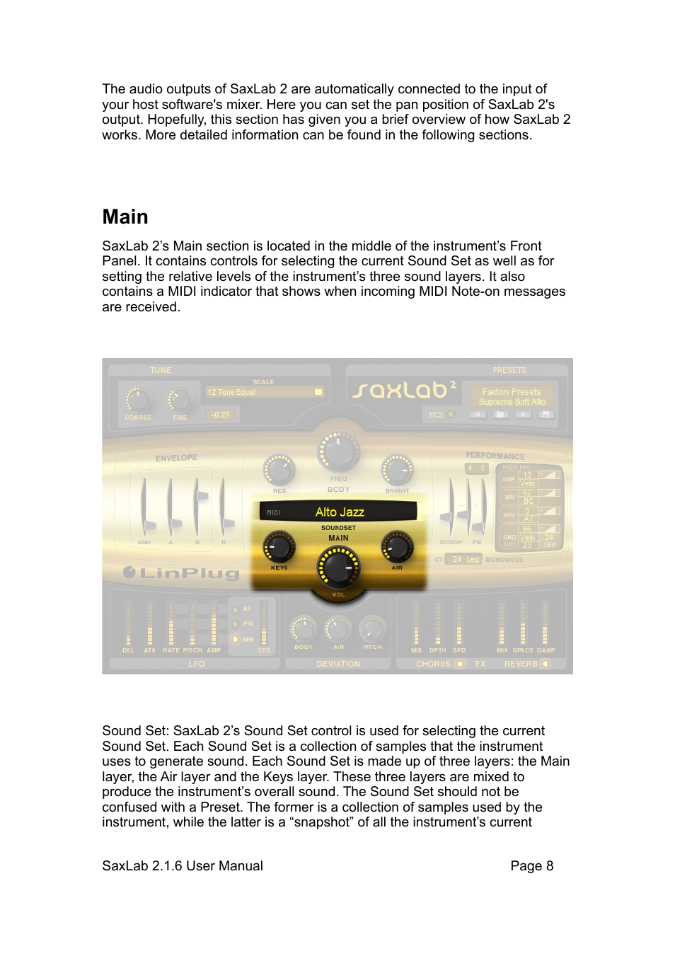 Main | LinPlug SaxLab User Manual | Page 8 / 36