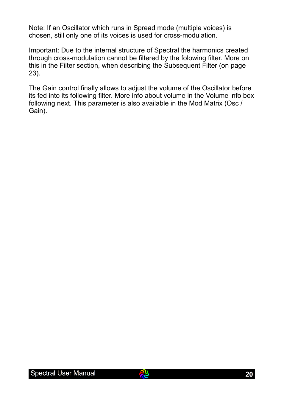 LinPlug Spectral User Manual | Page 20 / 107