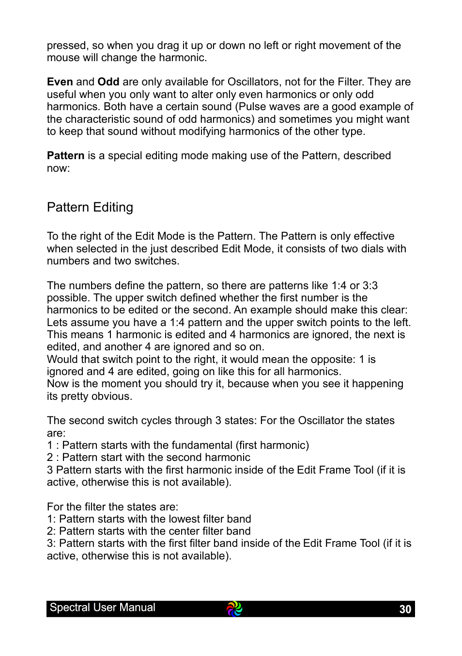 Pattern editing | LinPlug Spectral User Manual | Page 30 / 107