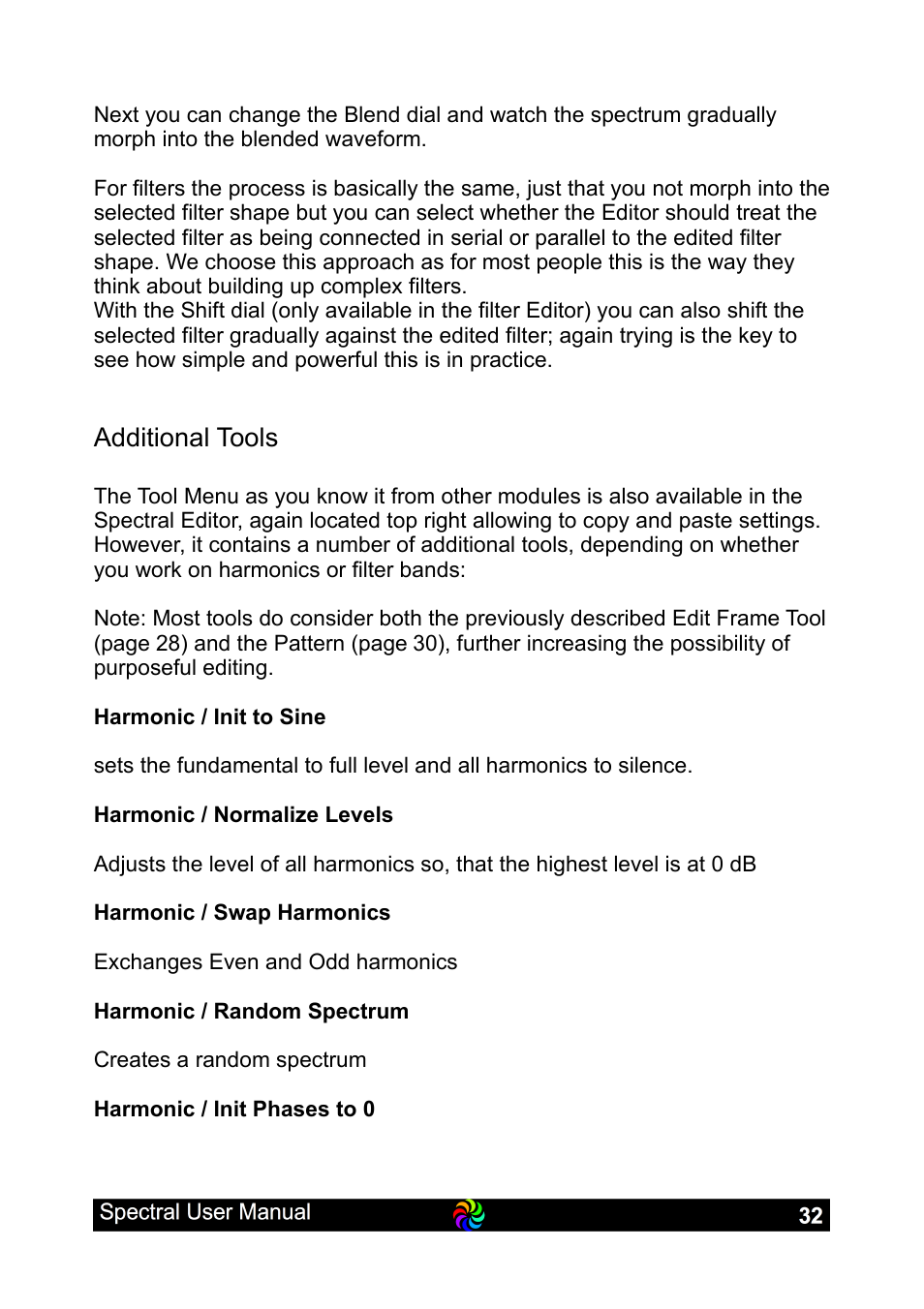 Additional tools | LinPlug Spectral User Manual | Page 32 / 107