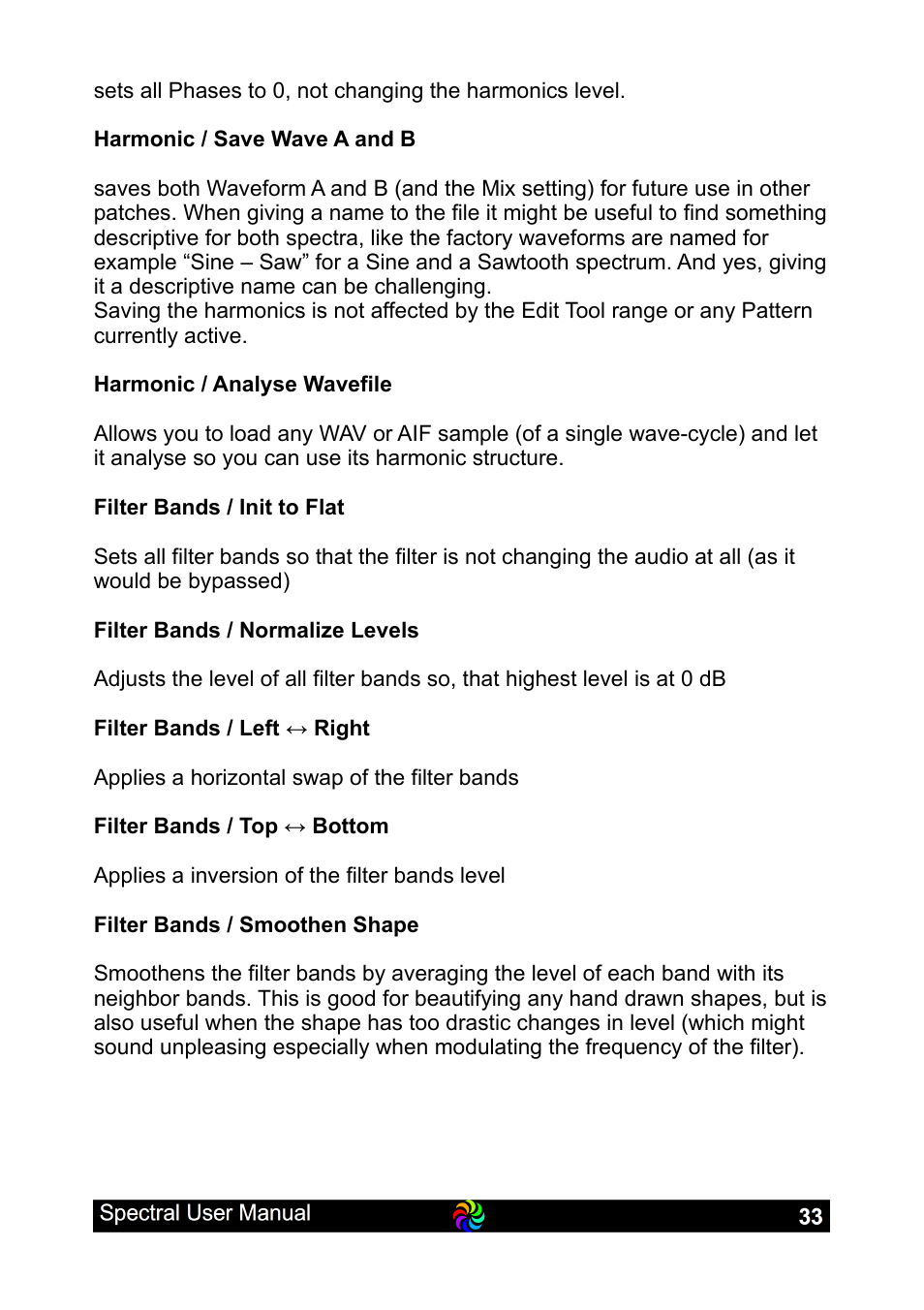 LinPlug Spectral User Manual | Page 33 / 107