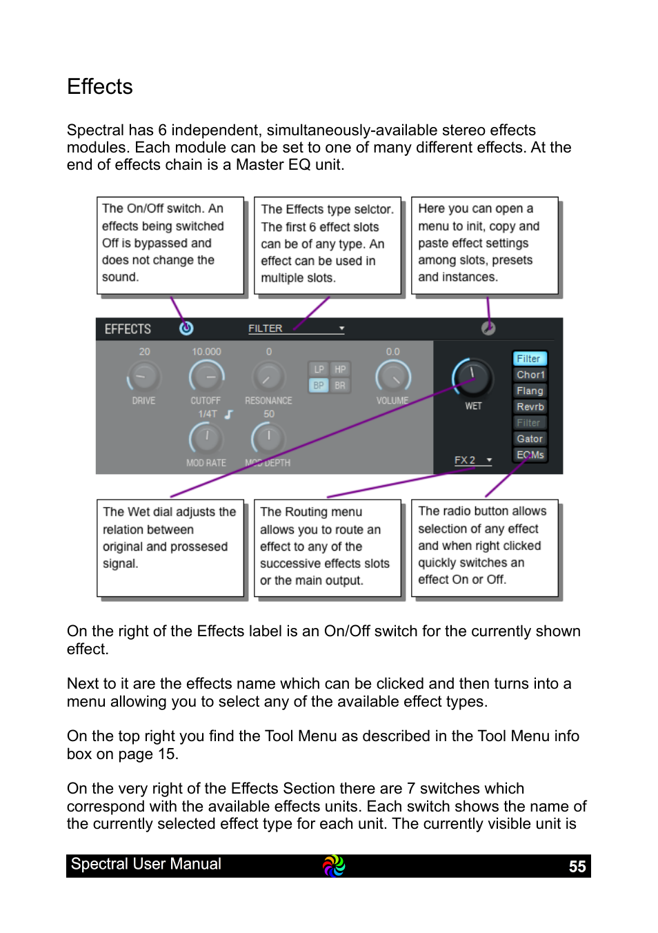 Effects | LinPlug Spectral User Manual | Page 55 / 107