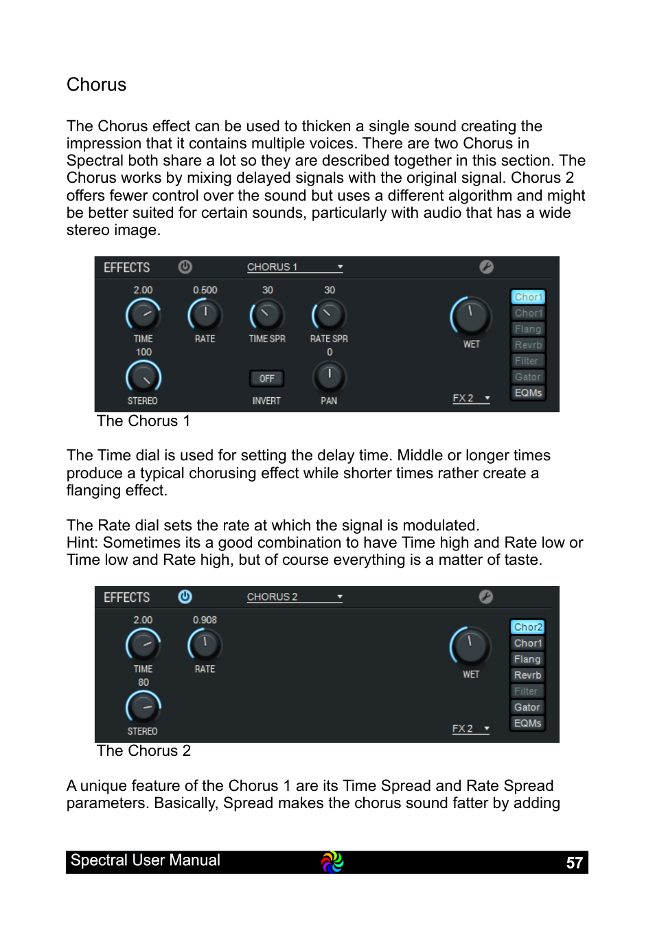 Chorus | LinPlug Spectral User Manual | Page 57 / 107