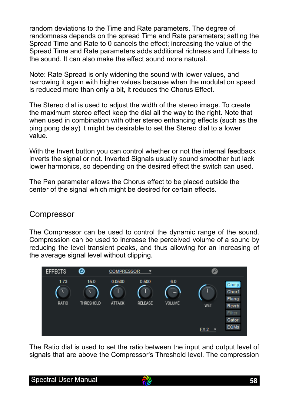 Compressor | LinPlug Spectral User Manual | Page 58 / 107