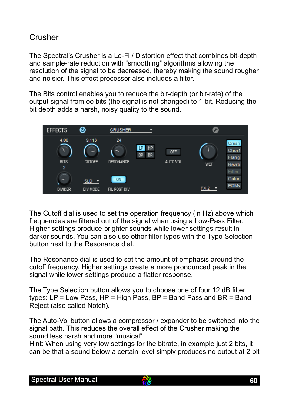 Crusher | LinPlug Spectral User Manual | Page 60 / 107