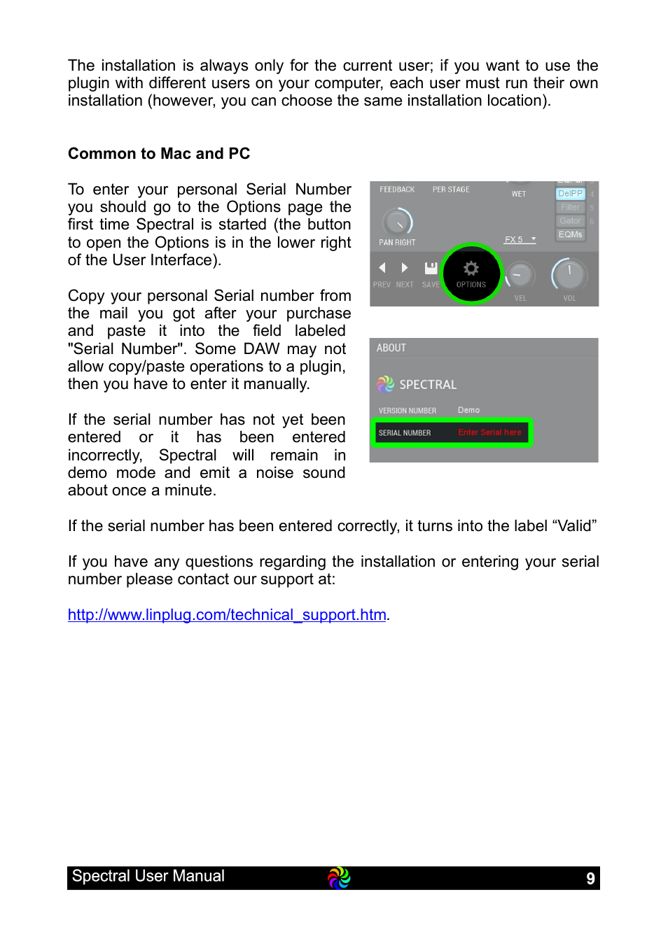 LinPlug Spectral User Manual | Page 9 / 107