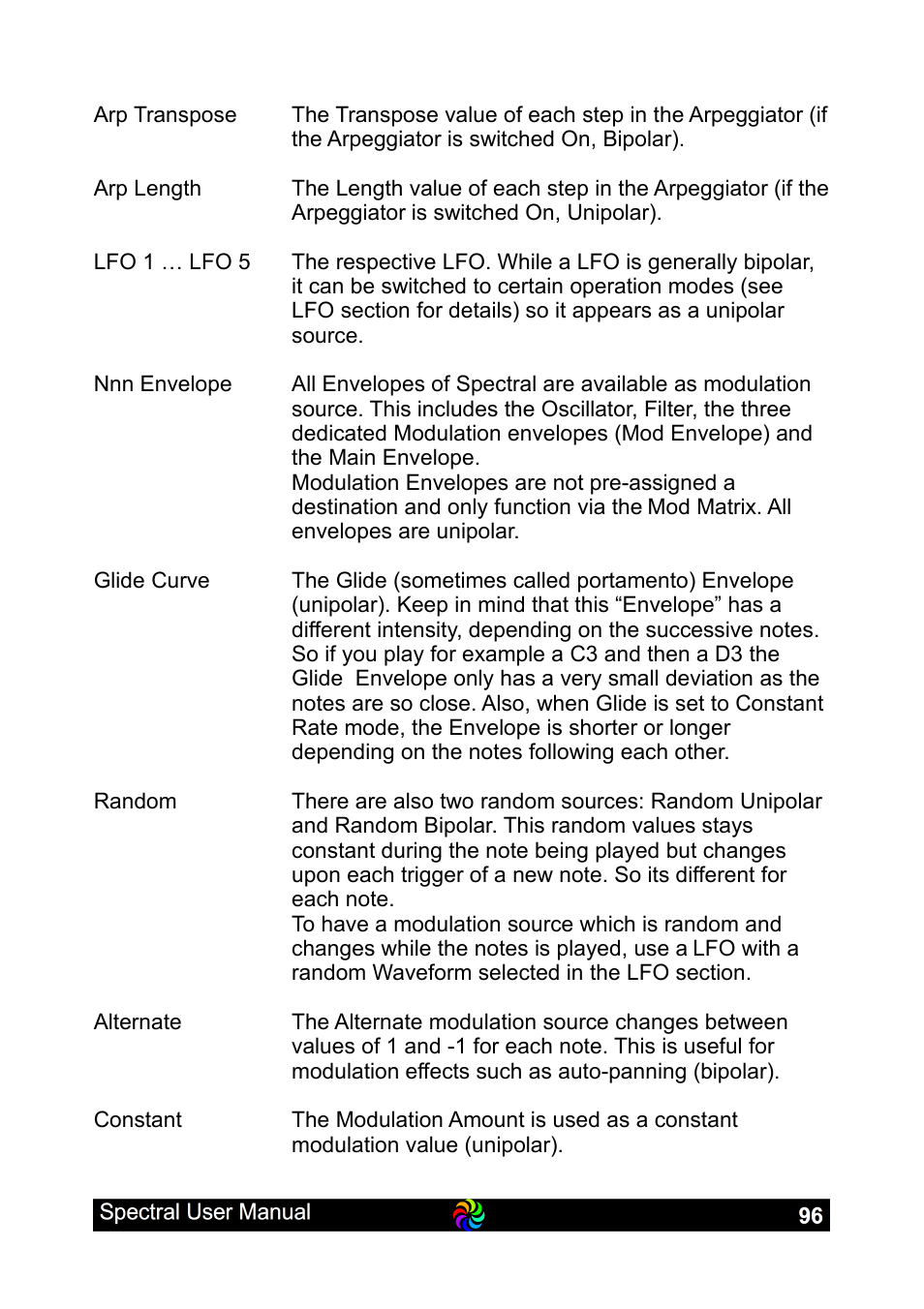 LinPlug Spectral User Manual | Page 96 / 107