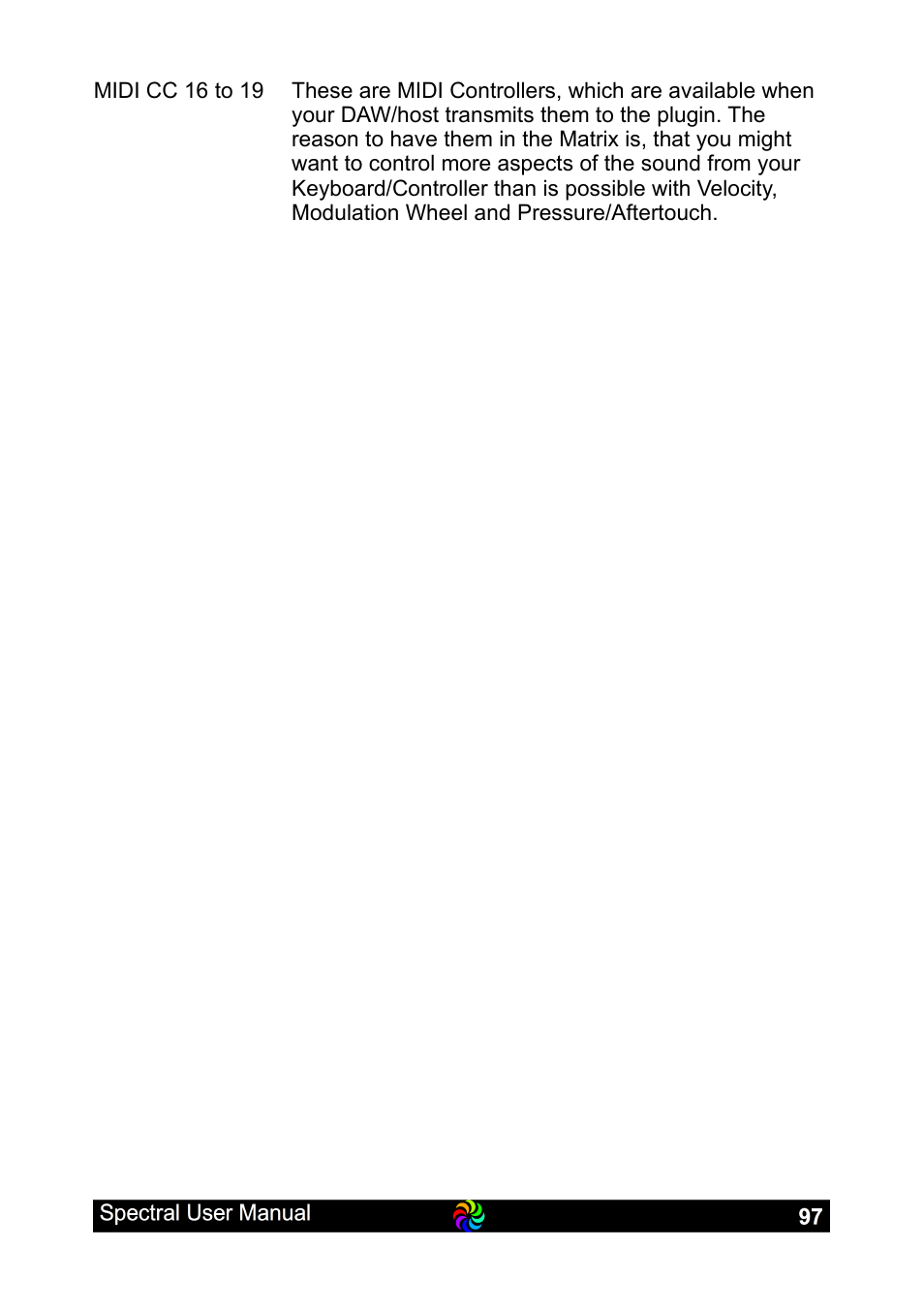 LinPlug Spectral User Manual | Page 97 / 107
