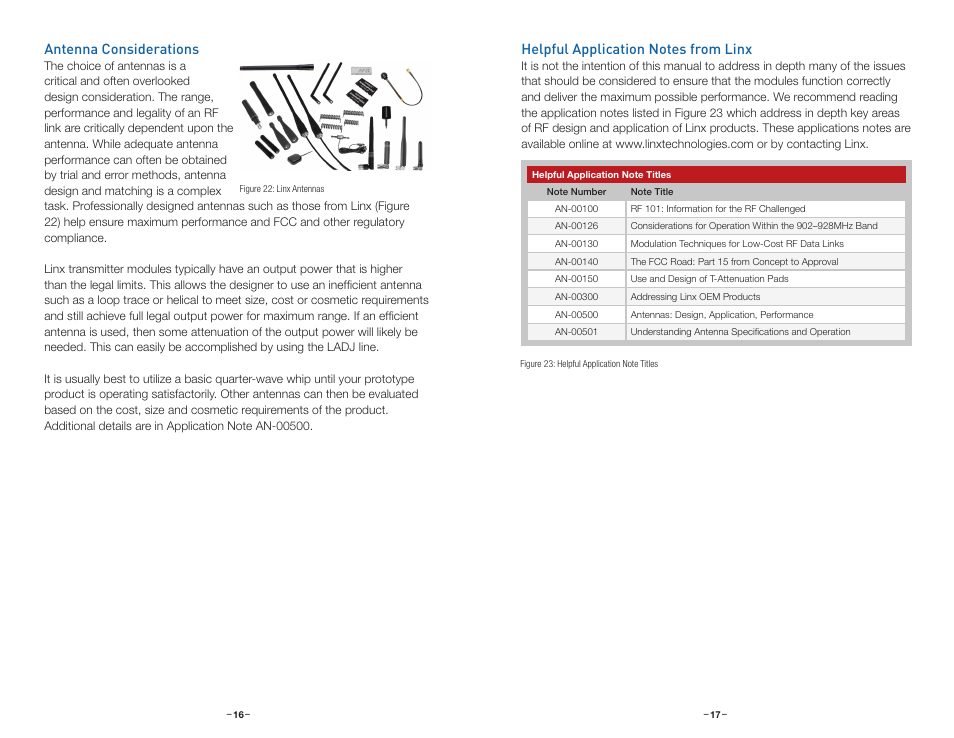 Antenna considerations, Helpful application notes from linx | Linx Technologies TXM-xxx-KH3 User Manual | Page 11 / 19