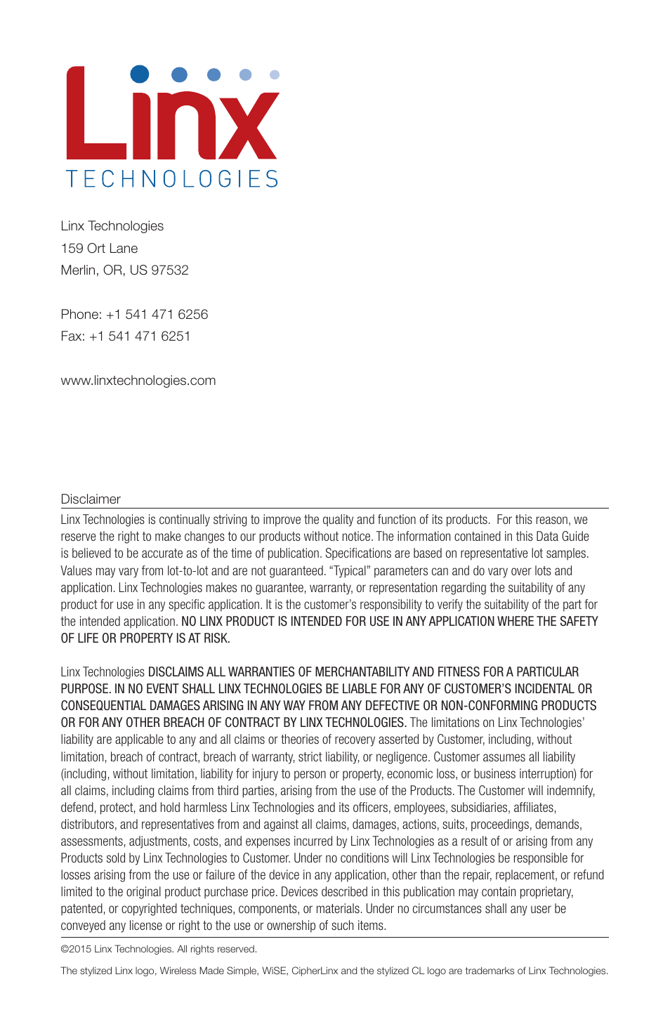 Linx Technologies HUM-xxx-DT User Manual | Page 37 / 37