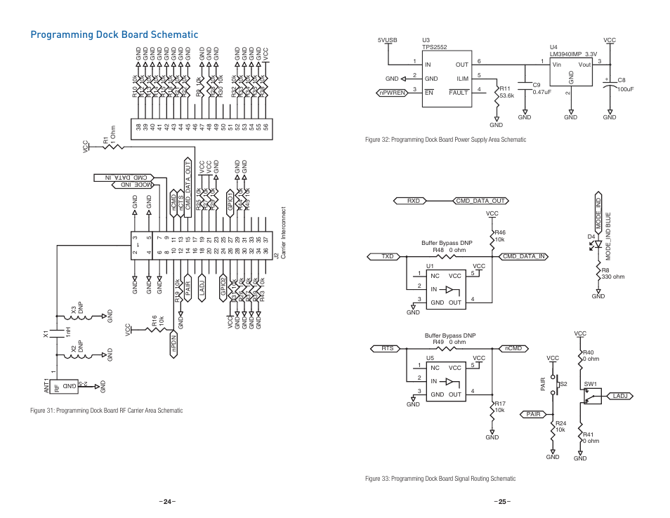 Programming dock board schematic | Linx Technologies MDEV-xxx-DT User Manual | Page 15 / 19