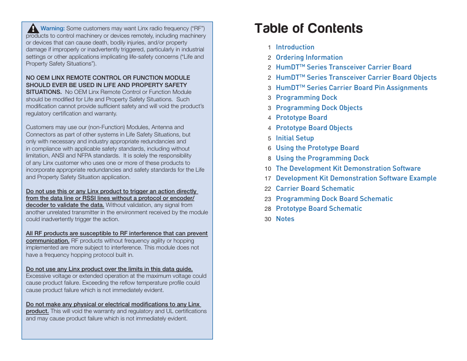 Linx Technologies MDEV-xxx-DT User Manual | Page 2 / 19