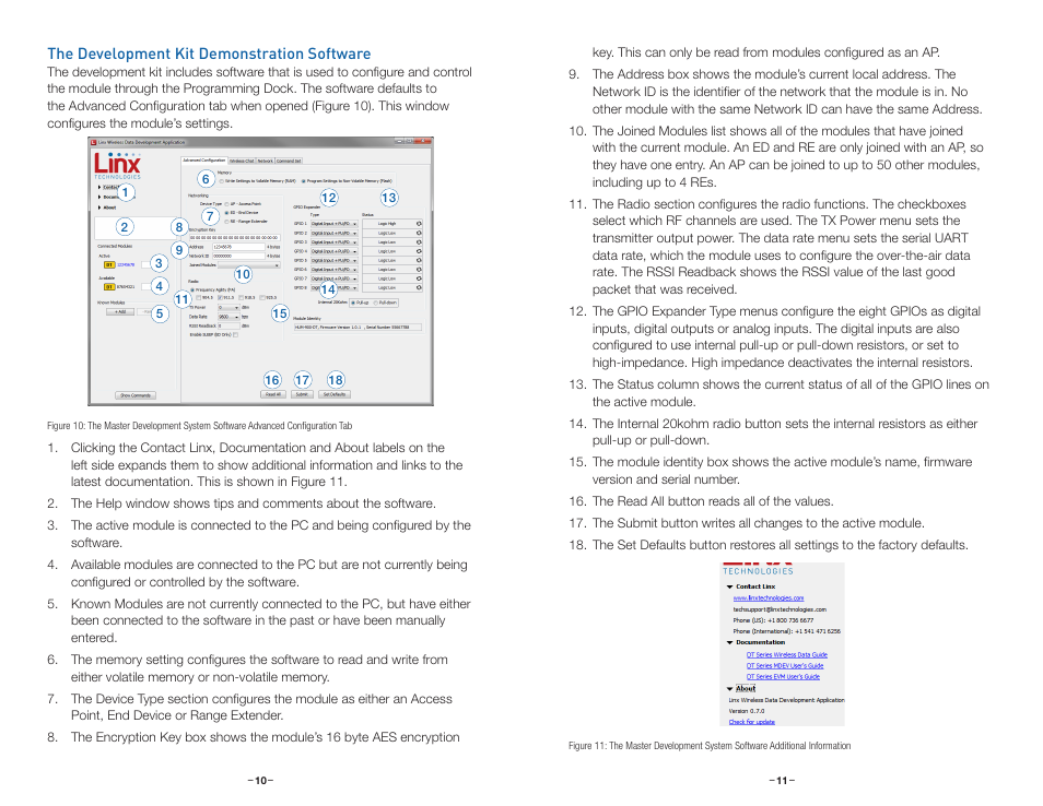 The development kit demonstration software | Linx Technologies MDEV-xxx-DT User Manual | Page 8 / 19