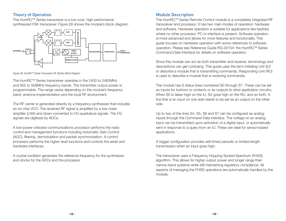 Theory of operation, Module description | Linx Technologies HUM-xxx-RC User Manual | Page 12 / 31