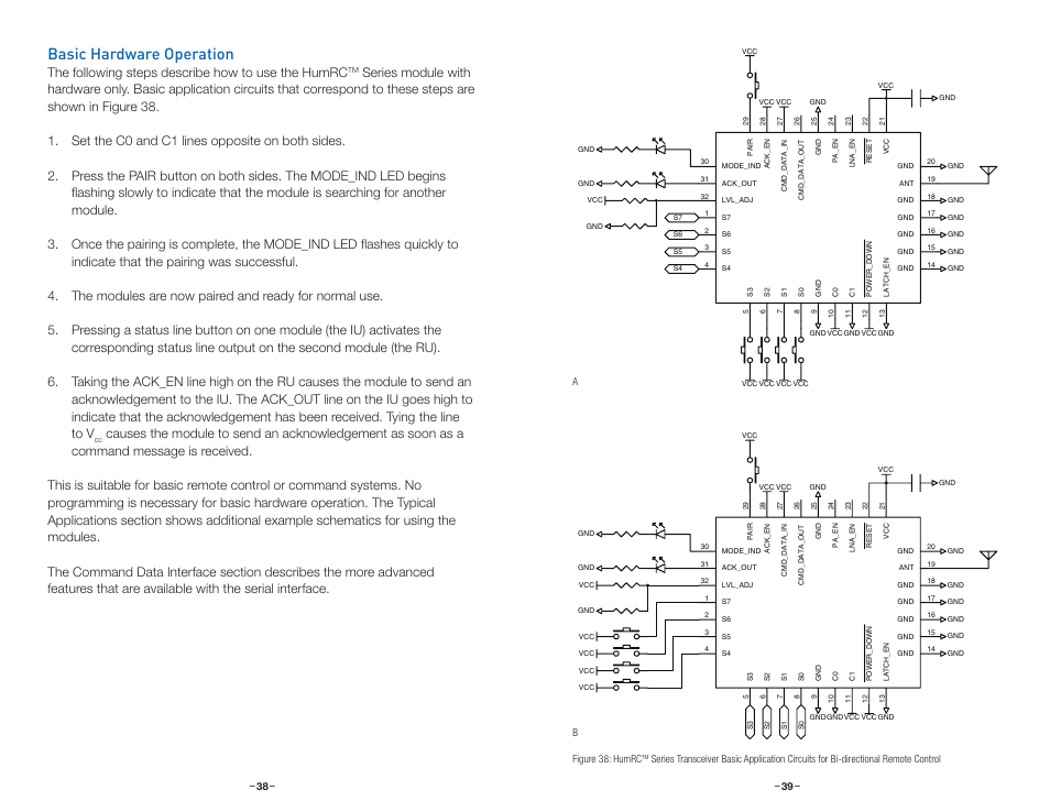 Basic hardware operation, The following steps describe how to use the humrc | Linx Technologies HUM-xxx-RC User Manual | Page 22 / 31