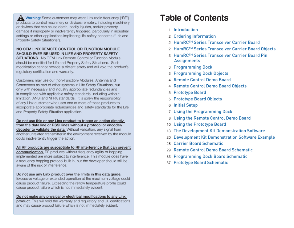 Linx Technologies MDEV-xxx-RC User Manual | Page 2 / 25