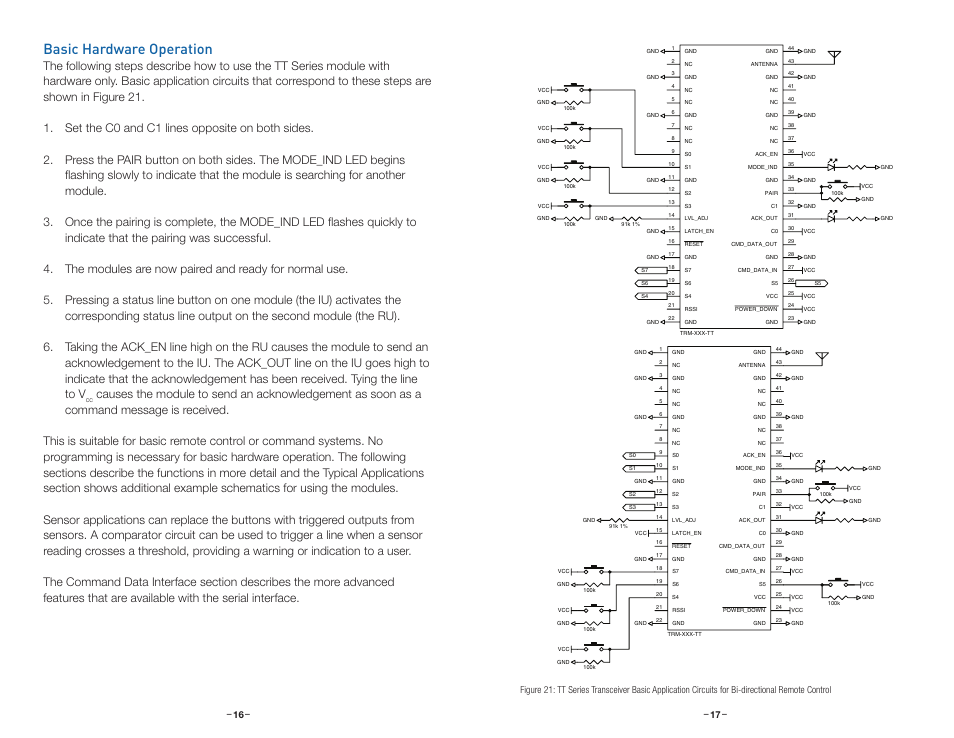 Basic hardware operation | Linx Technologies TRM-xxx-TT User Manual | Page 11 / 29