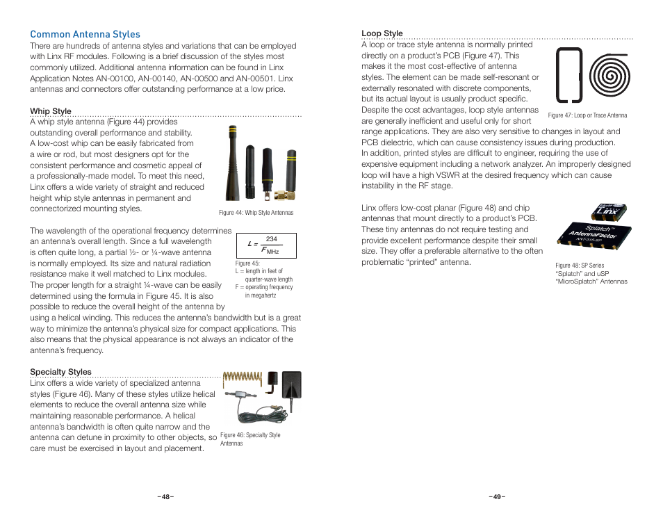 Common antenna styles | Linx Technologies TRM-xxx-TT User Manual | Page 27 / 29