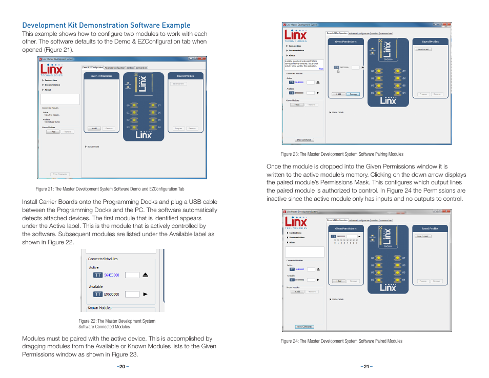 Development kit demonstration software example | Linx Technologies MDEV-xxx-TT User Manual | Page 13 / 23