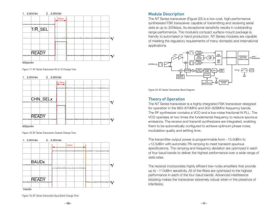 Module description, Theory of operation, Baudx ready | Chn_selx ready, T/r_sel ready | Linx Technologies TRM-xxx-NT User Manual | Page 8 / 23