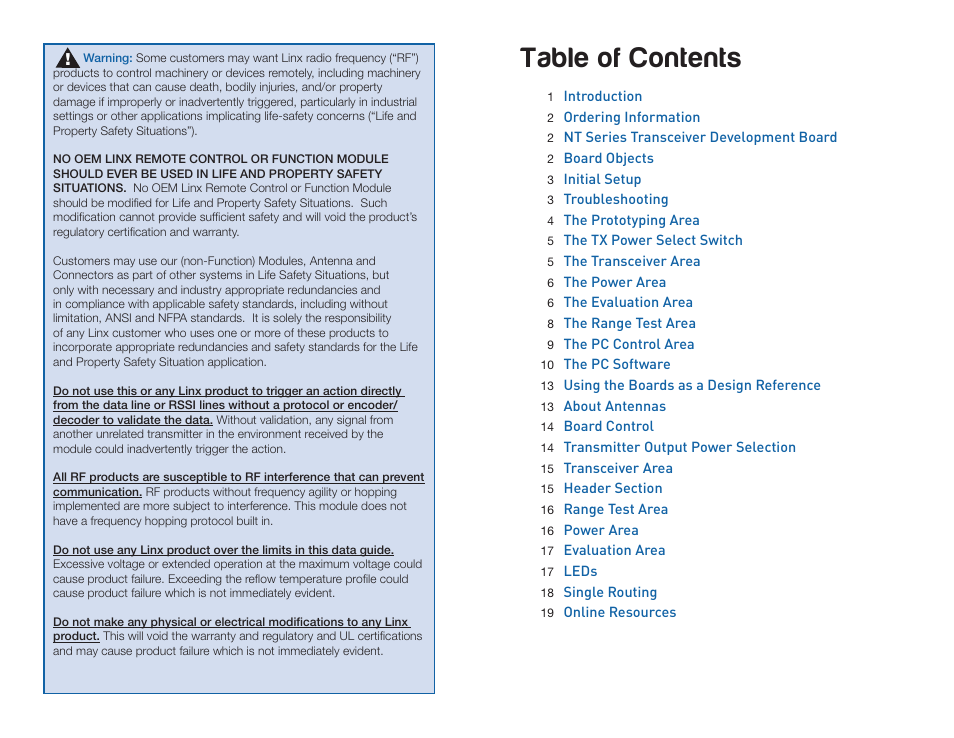 Linx Technologies MDEV-xxx-NT User Manual | Page 2 / 13