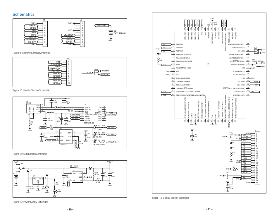 Schematics, Figure 12: power supply schematic | Linx Technologies MDEV-GPS User Manual | Page 8 / 9